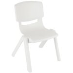 Chaise enfant empilable, intrieur / extrieur blanc