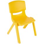 Chaise enfant empilable, intrieur / extrieur jaune