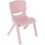 Chaise enfant empilable, intrieur / extrieur rose