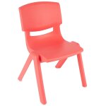 Chaise enfant empilable, int�rieur / ext�rieur rouge