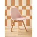Chaise enfant primaire scandinave rose