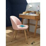 Chaise enfant en tissu chin rose