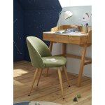 Chaise enfant en tissu chin� vert