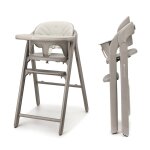 Chaise haute 3 - en - 1 tino, pliable avec plateau et harnais 5 points, r�glable, facile � nettoyer, ...