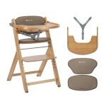 Chaise haute b�b� en bois avec coussin timba natural (wood)