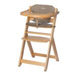 Chaise haute bb en bois avec coussin timba natural (wood)