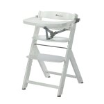 Chaise haute b�b� en bois avec coussin timba white