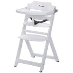Chaise haute b�b� en bois avec tablette timba white