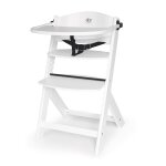 Chaise haute bois 3 en 1 reglable avec harnais, volutive, rglable blanc