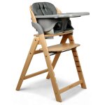 Chaise haute design pliante en bois meridio natural graphit