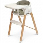 Chaise haute �volutive b�b� en bois grow with me blanc