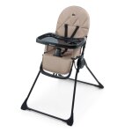 Chaise haute evolutive bebe dossier inclinable et harnais beige