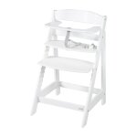 Chaise haute volutive en bois sit up flex - utilisable jusqu' la chaise d'adolescent blanc