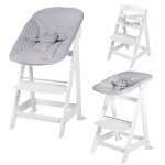 Chaise haute Évolutive born up avec transat déperlant et inclinable roba style blanc - gris argenté Chaise haute Évolutive born up avec transat déperlant et inclinable roba style blanc - gris argenté
