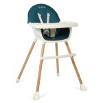 Chaise haute volutive design esprit bois lorentz cobalt