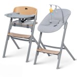 Chaise haute �volutive kinderkraft livy 4 en 1 avec transat b�b�, assise r�glable, repose - pieds ajustable ...