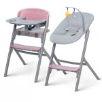 Chaise haute �volutive kinderkraft livy 4 en 1 avec transat b�b�, assise r�glable, repose - pieds ajustable ...