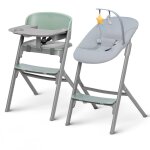 Chaise haute �volutive kinderkraft livy 4 en 1 avec transat b�b�, assise r�glable, repose - pieds ajustable ...