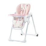 Chaise haute de luxe yummi bebe enfant, réglable, plateau amovible rose Chaise haute de luxe yummi bebe enfant, réglable, plateau amovible rose