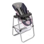 Chaise haute pour poupées, bleu foncé - anthracite - rose bleu et rose Chaise haute pour poupées, bleu foncé - anthracite - rose bleu et rose
