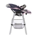 Chaise haute pour poup�es, bleu fonc� - anthracite - rose bleu et rose