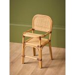 Chaise haute en rotin pour poup�e naturel