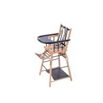 Chaise haute traditionnelle marcel transformable barreaux hybride bois et anthracite