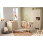 Chambre b�b� 3 pi�ces , lit 120x60, commode � langer 3 tiroirs , armoire 3 portes et 1 niche - d�cor ...