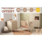 Chambre b�b� 3 pi�ces opaline, lit b�b� 120x60, commode � langer 3 tiroirs , armoire 3 portes et 1 niche ...