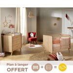 Chambre bébé complète, lit bébé et commode À langer - arty marron Chambre bébé complète, lit bébé et commode À langer - arty marron