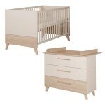 Chambre bb volutive 2 pices - fermeture soft - close sidney cashmere / chne