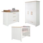 Chambre bébé Évolutive complète avec soft - close ava blanc / chêne artisan Chambre bébé Évolutive complète avec soft - close ava blanc / chêne artisan