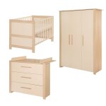Chambre bb volutive complte avec soft - close momo beige cashmere - chne