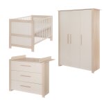 Chambre bb volutive complte avec soft - close momo beige cashmere - chne