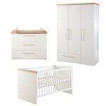 Chambre bébé Évolutive complète avec soft - close nele blanc / chêne artisan Chambre bébé Évolutive complète avec soft - close nele blanc / chêne artisan