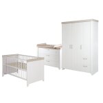 Chambre bébé Évolutive complète - style rustique moderne avec soft - close felicia blanc cassé / décor ... Chambre bébé Évolutive complète - style rustique moderne avec soft - close felicia blanc cassé / décor ...