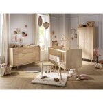 Chambre b�b� trio �volutive my love, lit 140x70 �volutif commode � langer xxl et armoire - ch�ne vintage ...