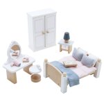 Chambre � coucher pour maison de poup�es beige