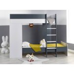 Chambre enfant lit superpos volutif blanc / bleu nuit