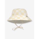 Chapeau anti - uv r�versible enfant vanille