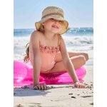Chapeau aspect paille effet crochet fille bicolore bois Chapeau aspect paille effet crochet fille bicolore bois