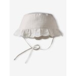 Chapeau b�b� fille bords festonn�s �cru