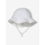 Chapeau en broderie anglaise b�b� fille �cru