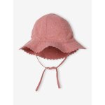 Chapeau en broderie anglaise b�b� fille vieux rose