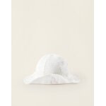 Chapeau avec broderie anglaise blanc