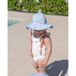 Chapeau enfant en coton protection soleil bleu