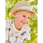Chapeau esprit panama aspect paille garon bois