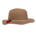 Chapeau foulard dcoratif, ajustable tour de tte cerise