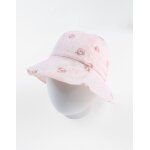 Chapeau imprim fleuri rose