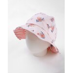 Chapeau rversible  imprims fleuri teracotta rose